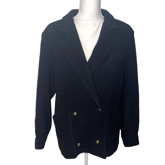 Takeo Nishida Maison De Mode Womens Jacket Black Size Medium Vintage Wool Blend - Picture 6 of 16